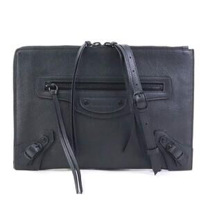 Balenciaga Neo Classic Leather Shoulder Bag Black